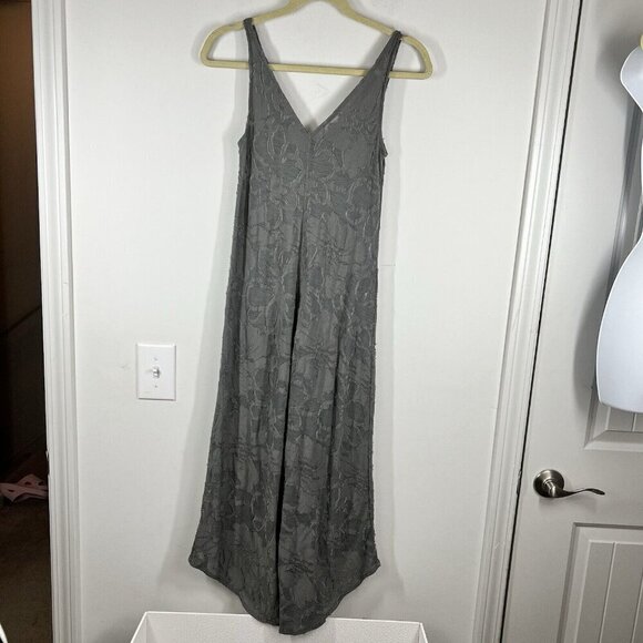 Calypso St. Barth Gray Jacquard Floral V-neck A-line High-low Dress Size XS - Picture 3 of 10